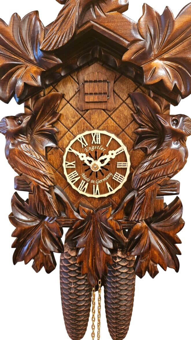 632-8 Birds and Leaves Cuckoo Clock - Image 3