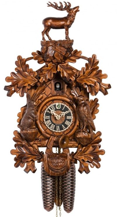Stag & Animals 8 Day Cuckoo Clock 8248-4