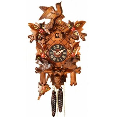 Painted Moving Birds Cuckoo Clock 636-6