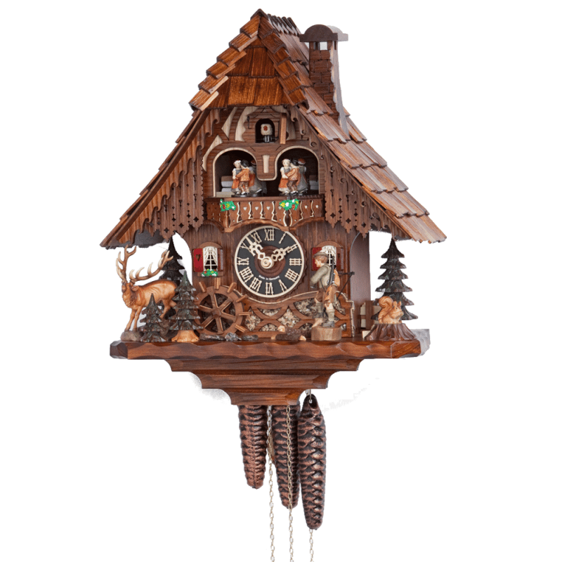 Hunter and Deer Cuckoo Clock - 6209T — Clocks.com.au