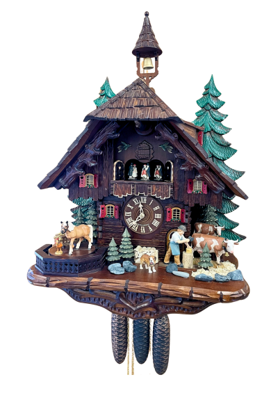 Hekas Horse and cows Cuckoo Clock - 3766-8T