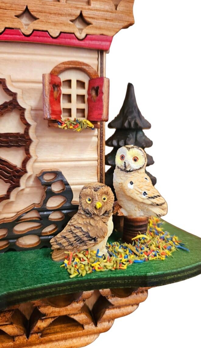 Trenkle Chalet Cuckoo Clock With Owls - 4226QM - Image 4