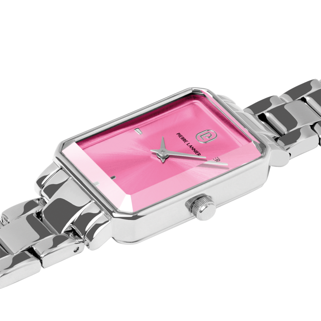 Ariane with rose dial and silver steel strap - 005P651 - Image 2