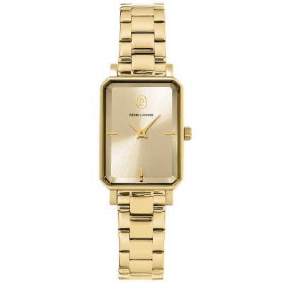 Ariane with gold dial and gold steel strap - 007J542