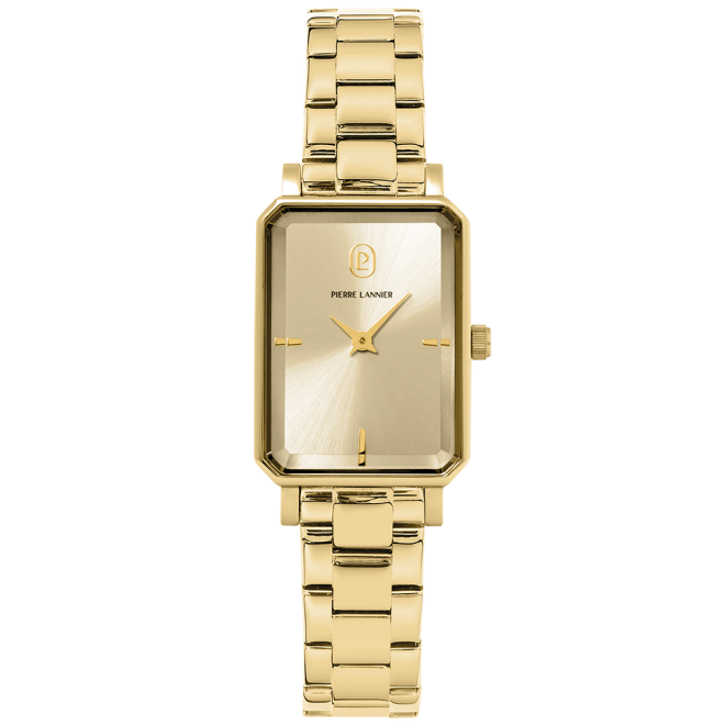 Ariane with gold dial and gold steel strap - 007J542