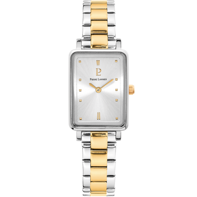 Ariane with silver dial and 2 tone strap – 052J621