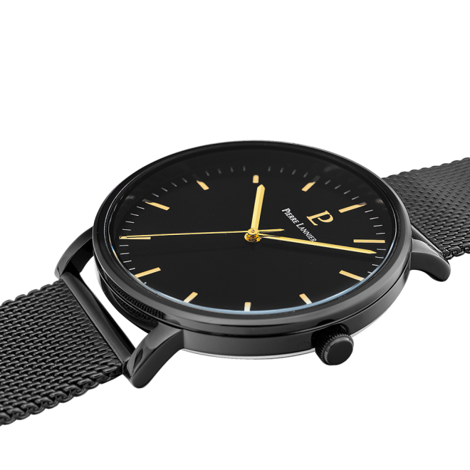 Men Set Essential Black Dial Brown Leather Strap - 388C439 - Image 3