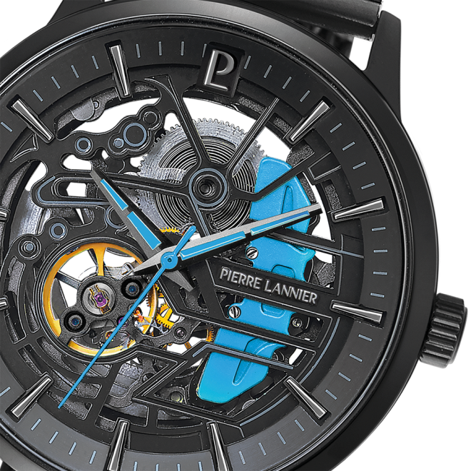 Caliper with black and blue dial and black mesh strap – 345A469 - Image 3