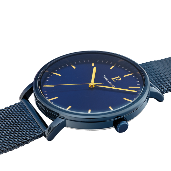 Men Set Essential Blue Dial with Blue Leather Strap - 388C466 - Image 2