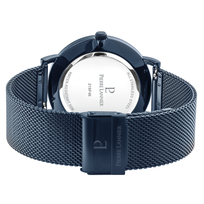 Men Set Essential Blue Dial with Blue Leather Strap - 388C466 - Image 4