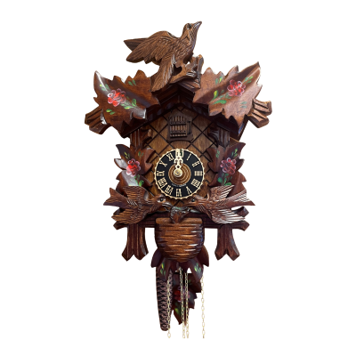 Moving Birds With Roses Clock 400-3RO