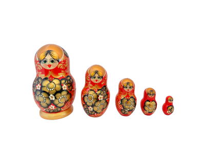 Artistic Floral red (5 set med 15cm)