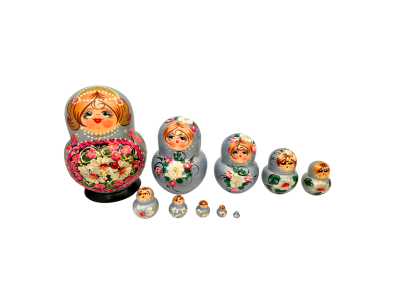 Artistic floral round (10 set large  13cm)