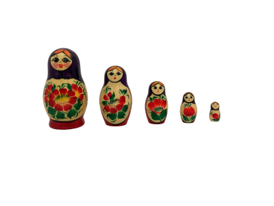 Kirov purple traditional (5 set small 9cm)