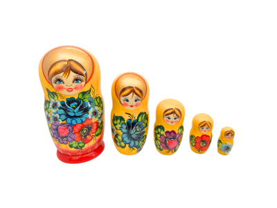 Artistic Floral Mila yellow (5 set large 18cm)