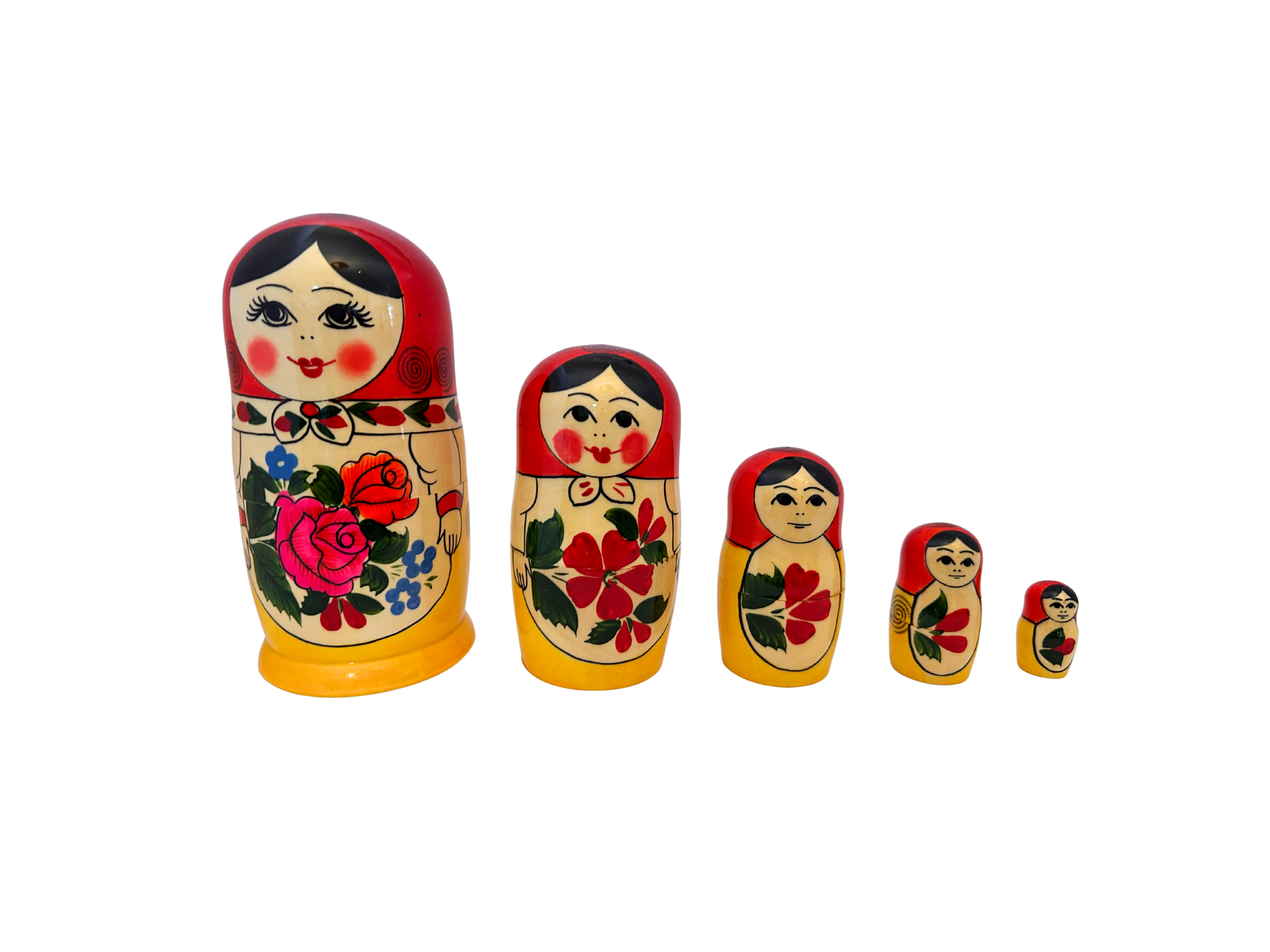Semenov red/yellow Traditional (5 set med 15cm)