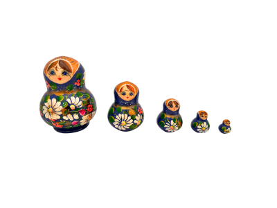 artistic floral blue (5 set small 10cm)