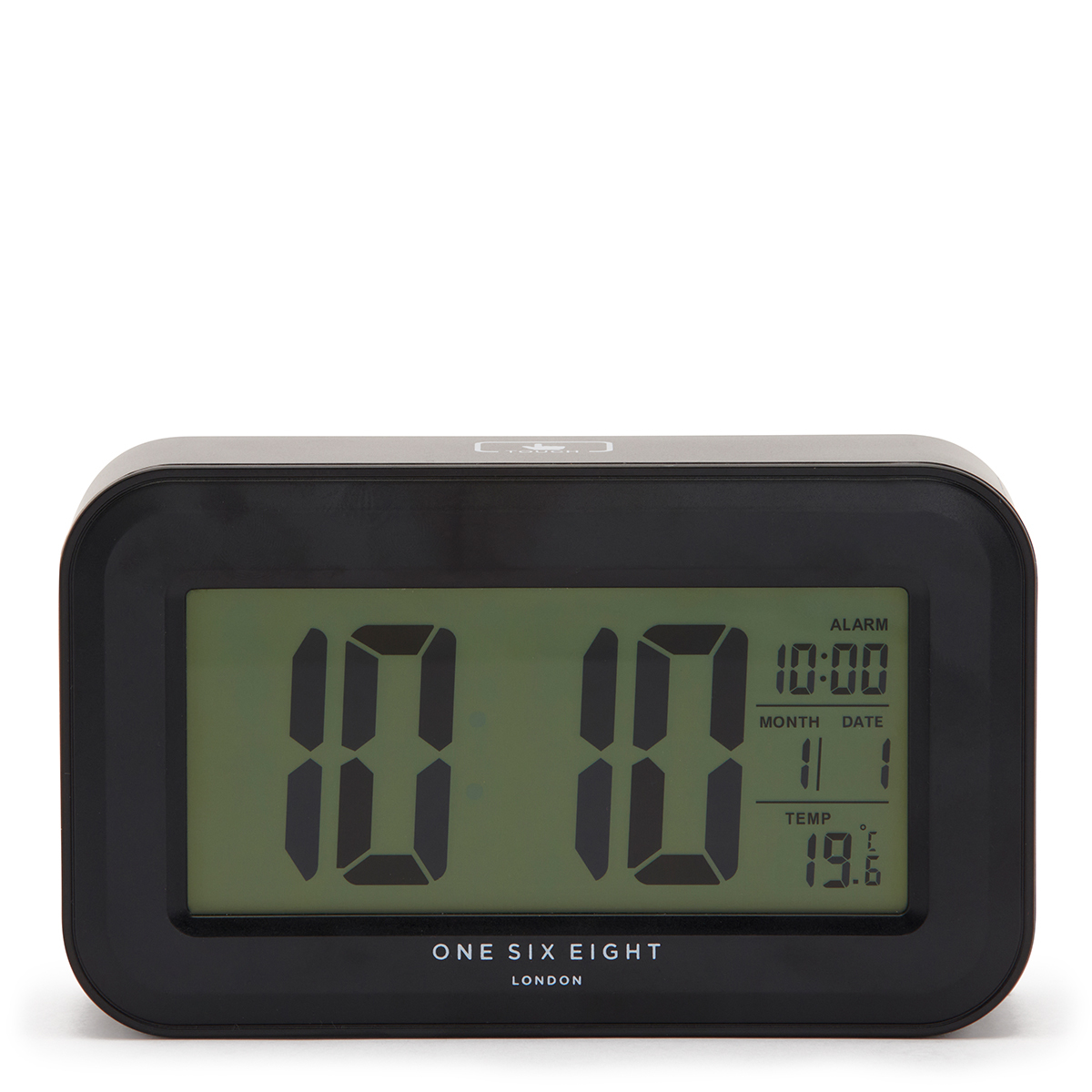 RIELLY Black Digital Rectangle Alarm Clock - Image 3