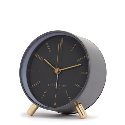 MAYA Charcoal Grey Silent Alarm Clock