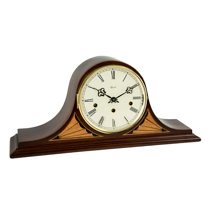 Elegant Mantle clock with Fan Inlays