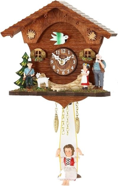 Heidi Haus Kuckulino 2047SQ – With Swinging Girl Pendulum - 2047SQ