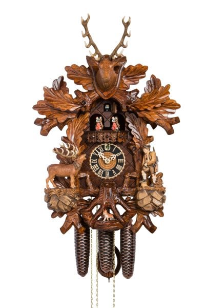 Hönes 86726-6Tko Black Forest Hunting Scene Cuckoo Clock