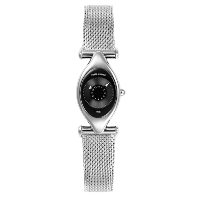Ladies Watch OVNI Black Dial Silver Mesh 14 MM Strap - 094L631