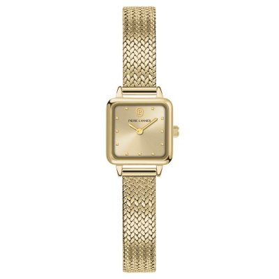 Pierre Lannier Neora Women's Quartz Watch, Gold Dial, Gold Mesh Strap 059H542