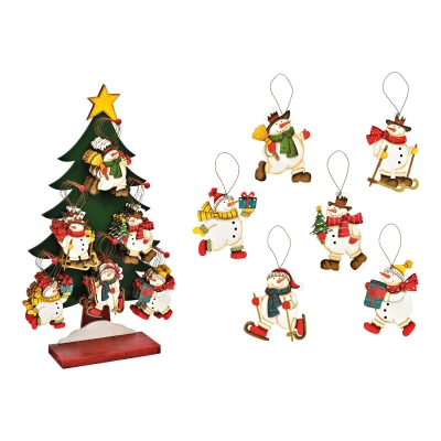 Wooden Snowman Decorations - 10036955