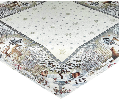 Forest Christmas Table Cloth 97cm x 97cm