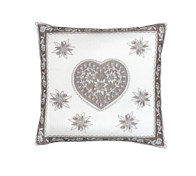 Bobbin Hearts and Eidelweiss Cushion Cover 45cm x 45cm