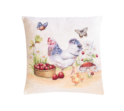 Flock of Chickens Cushion Cover 45cm x 45cm