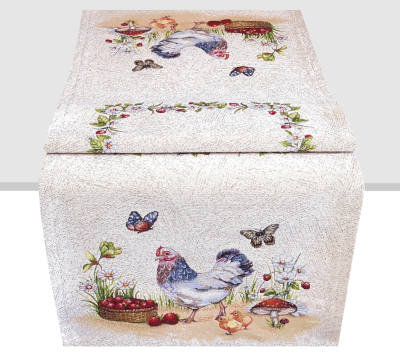 Flock of Chickens Runner 35cm x 97cm