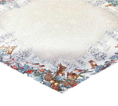 Animals in the Winter Forest Table Cloth 97cm x 97cm