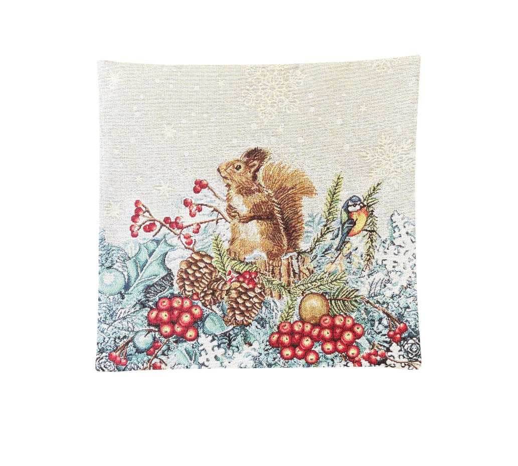 Animals in the Winter Forest Cushion Cover 45cm x 45cm
