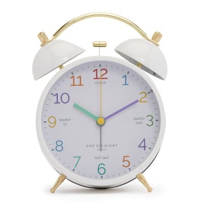 LEARN The Time White Alarm Clock