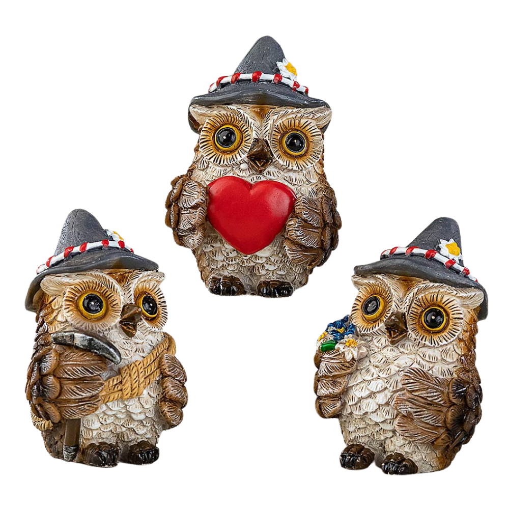 Owl Miniature Figurines (3.5x4.5cm) - A112