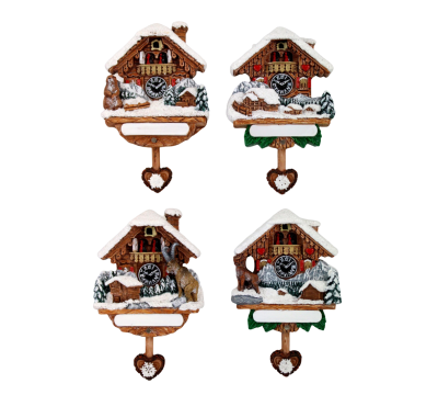 Assorted Winter Cuckoo House Magnet (6x9cm)