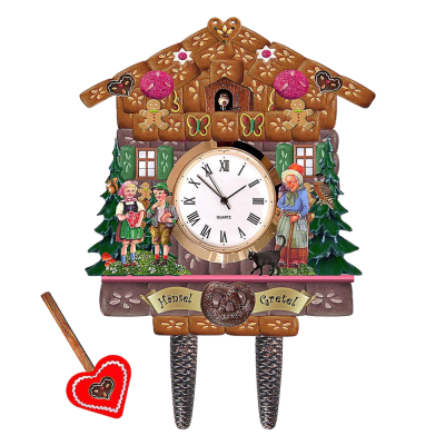 Children's Decorative Hansel and Gretel Cuckoo Clock (21cm) - F624