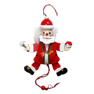 Red Holiday Santa Jumping Jack - W165
