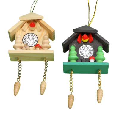 Wooden Clock House Magnet - S45