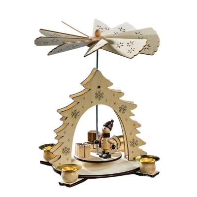 Traditional Wooden Table Pyramid (19cm) - W112