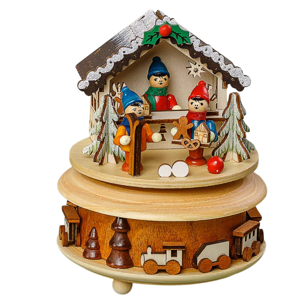Animated Carousel Musicbox with Children - W423