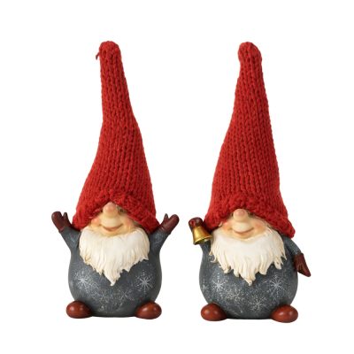 Poly Gnome with Christmas Hat 15cm