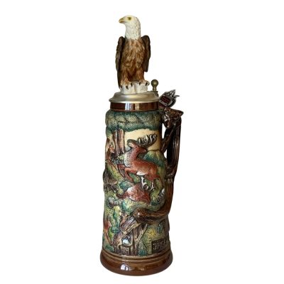 Foxhandle Stein with Eagle Lid 1L - 949-BE