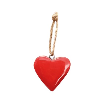 Wooden Heart Red 5x5x2cm