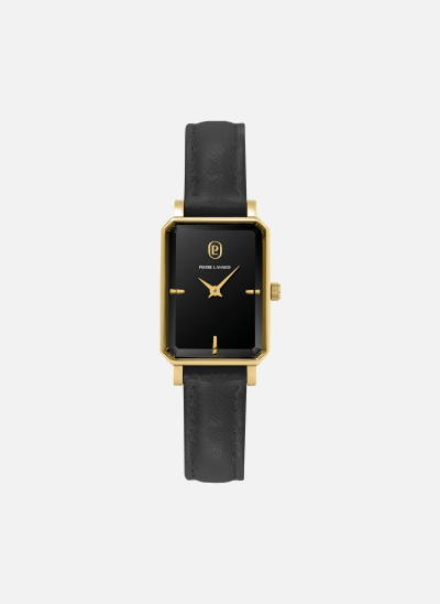 ARIANE Doré Cadran Noir Bracelet - 006L533