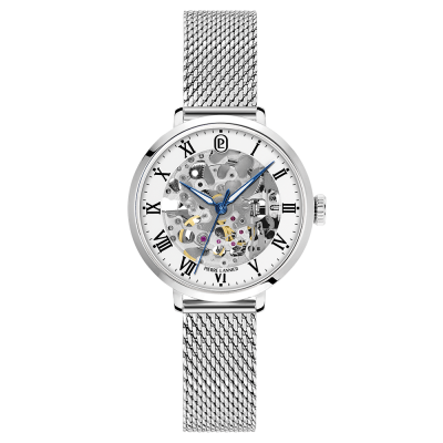 LADIES Automatic Watch White Dial Silver Milanese stainless steel - 134H601