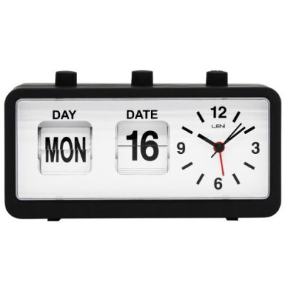 Leni Flipper Table Alarm Clock - Black 647920BLA