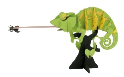 3D Paper Model, Chameleon
